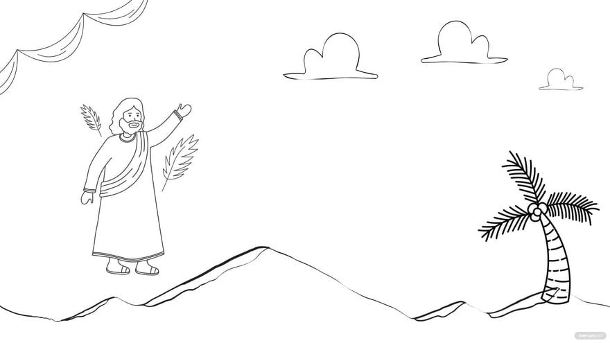 Free palm sunday drawing background
