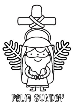 Palm sunday coloring pages tpt