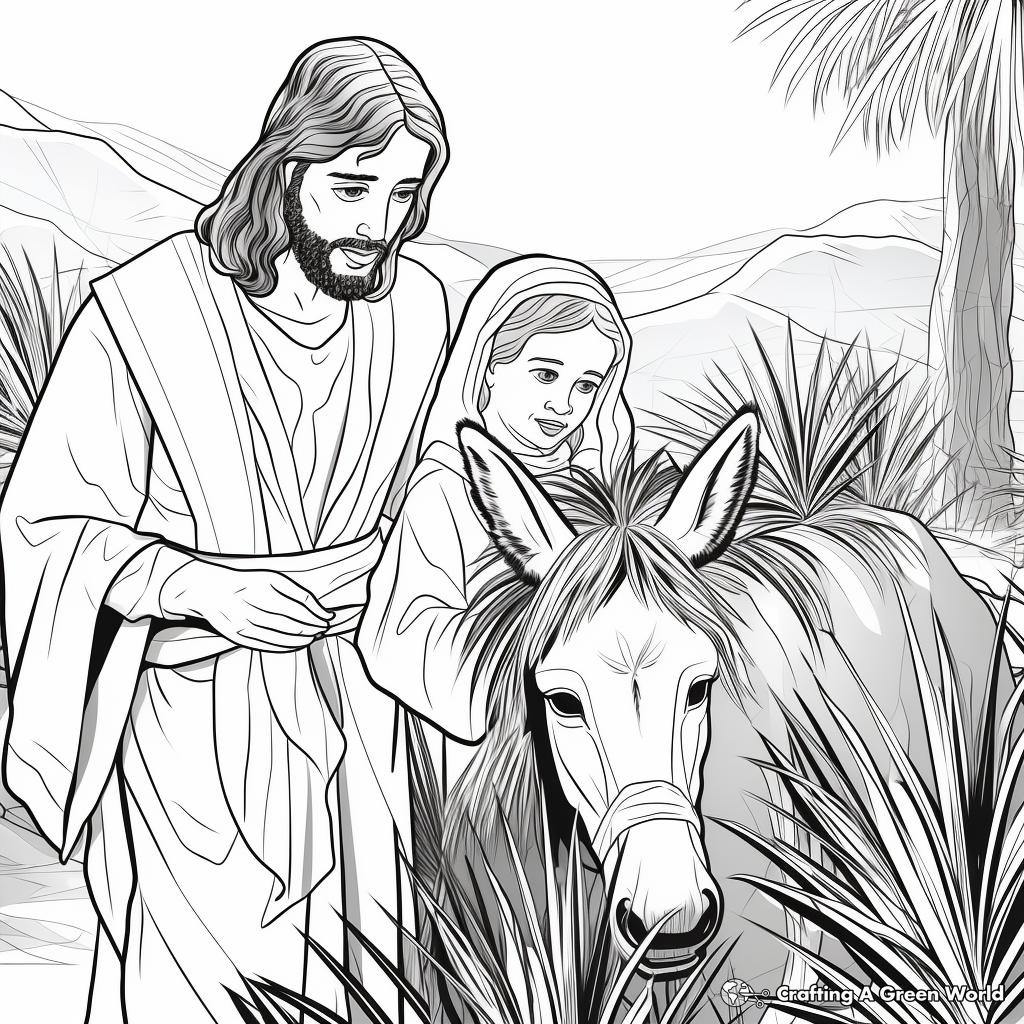 Palm sunday coloring pages