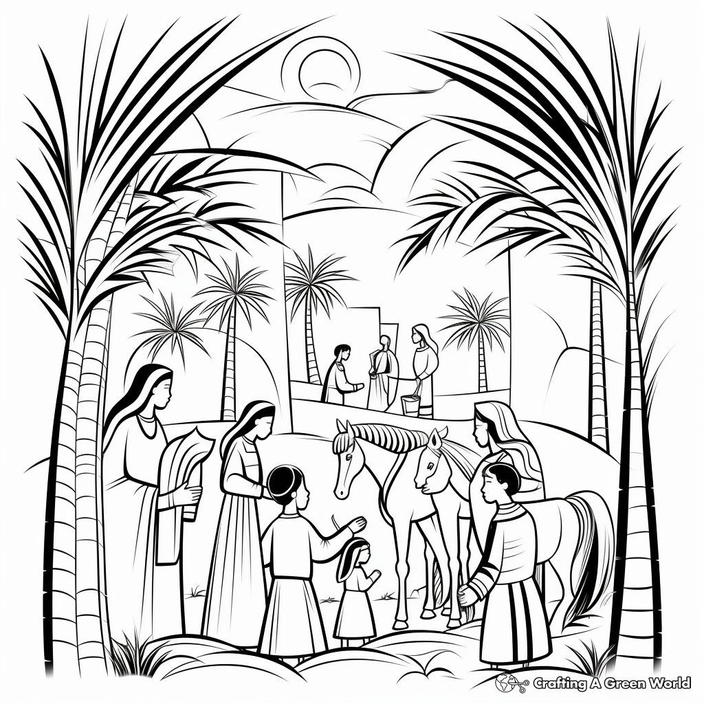 Palm sunday coloring pages