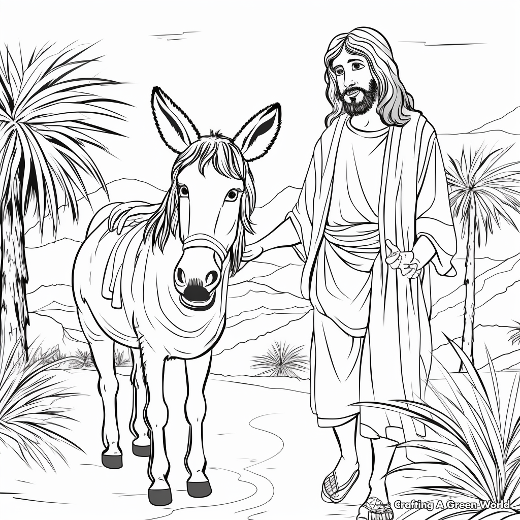 Palm sunday coloring pages