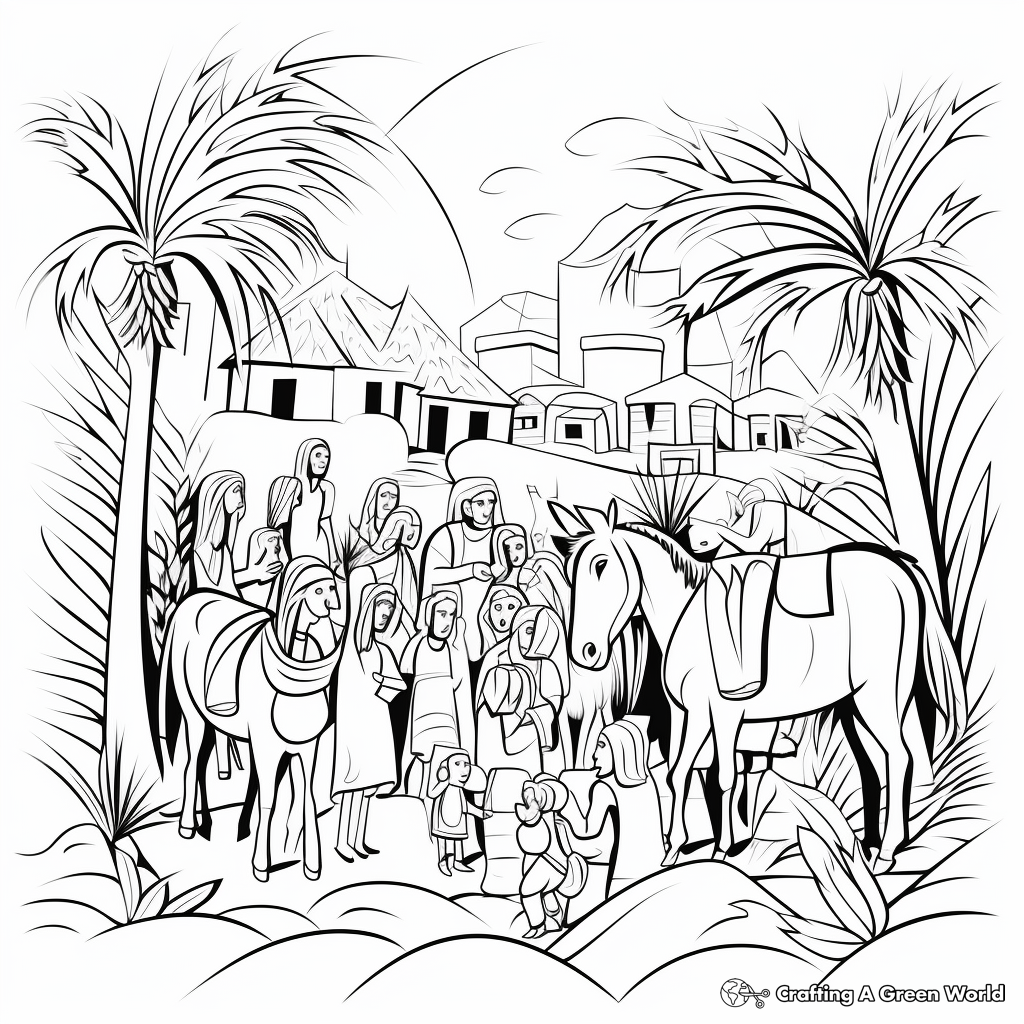 Palm sunday coloring pages