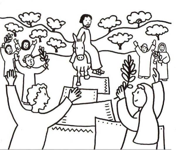Palm sunday coloring pages
