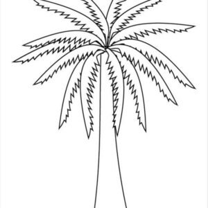 Palm leaf coloring pages printable for free download