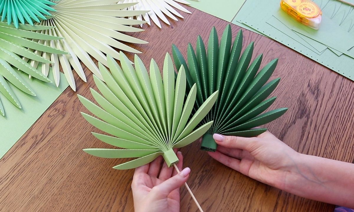 How to make paper palm leaves diy free template