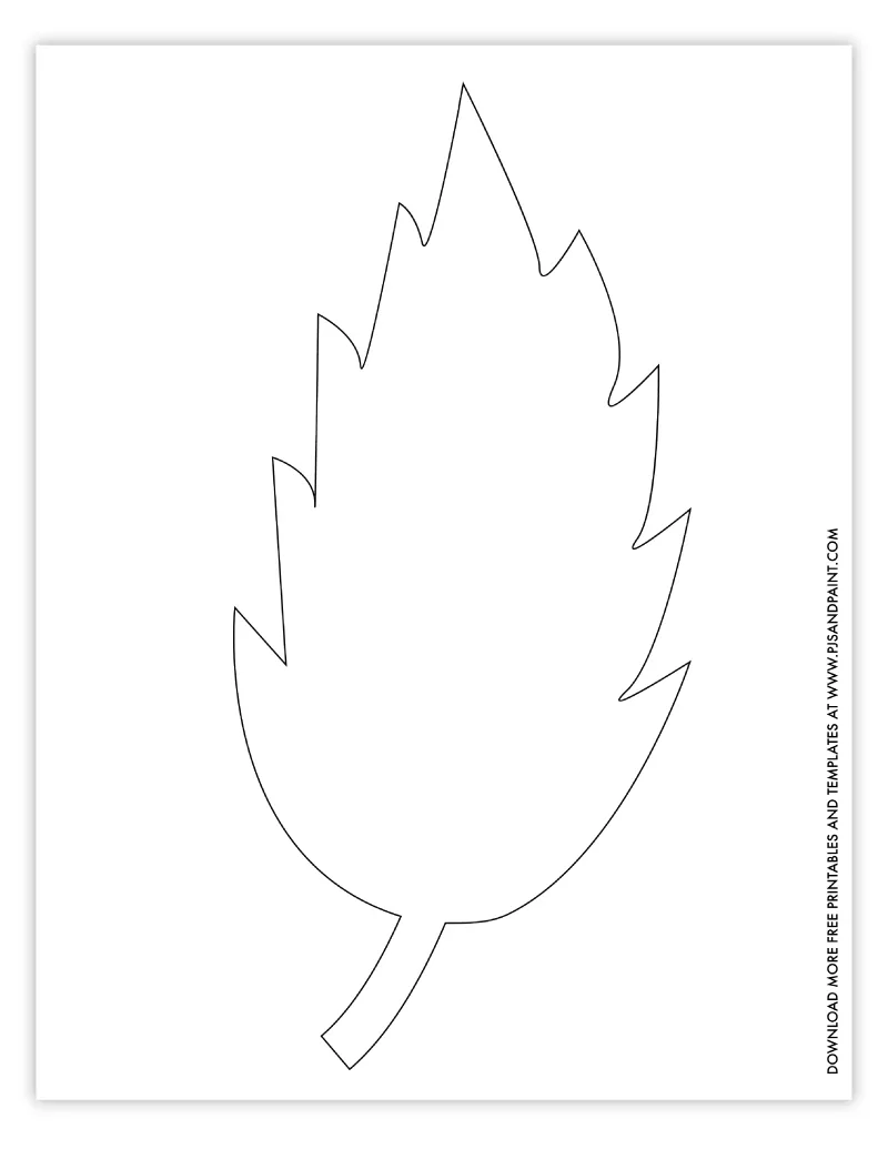 Free printable leaf template