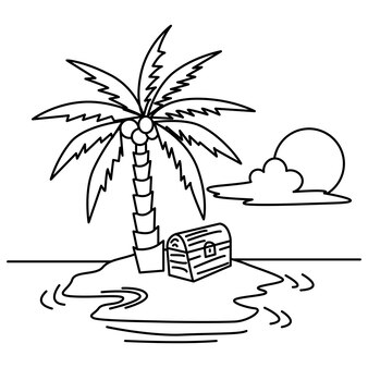 Palm tree coloring images