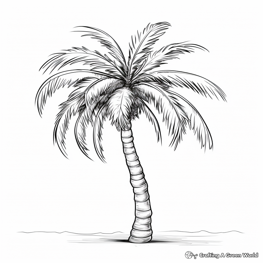 Palm tree coloring pages