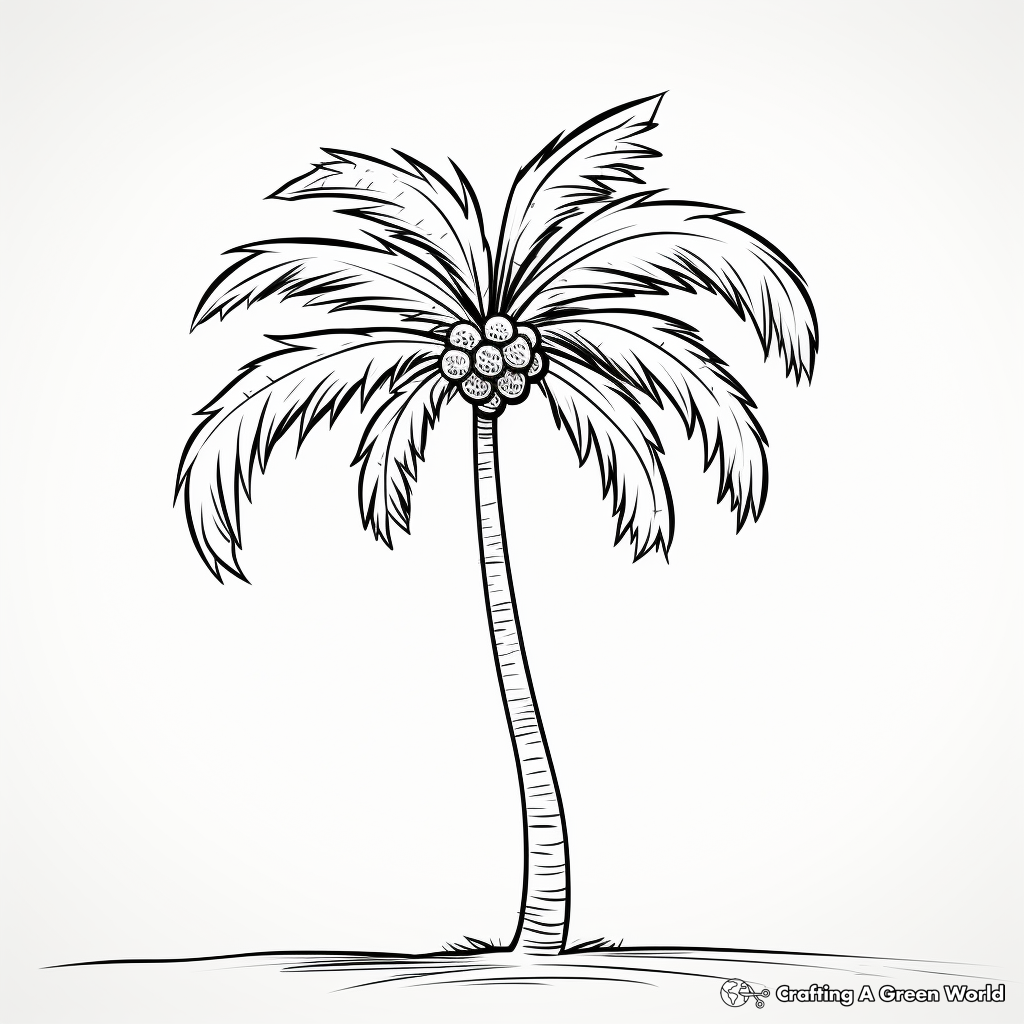 Palm tree coloring pages