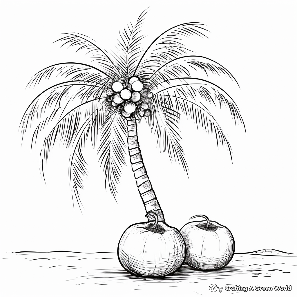 Palm tree coloring pages