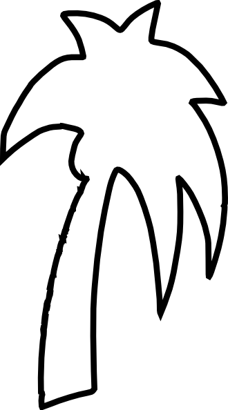 Palm tree outline clip art at
