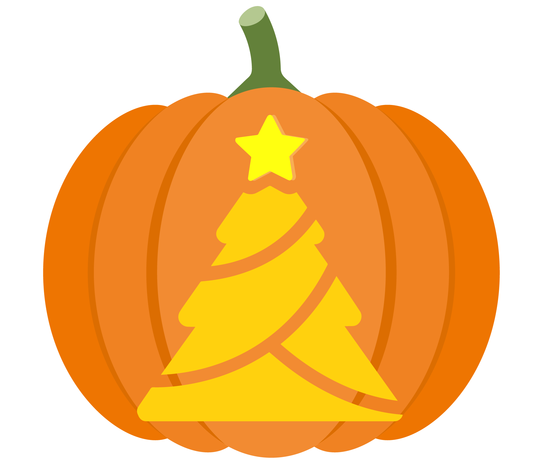 Christmas tree pumpkin stencil free printable papercraft templates