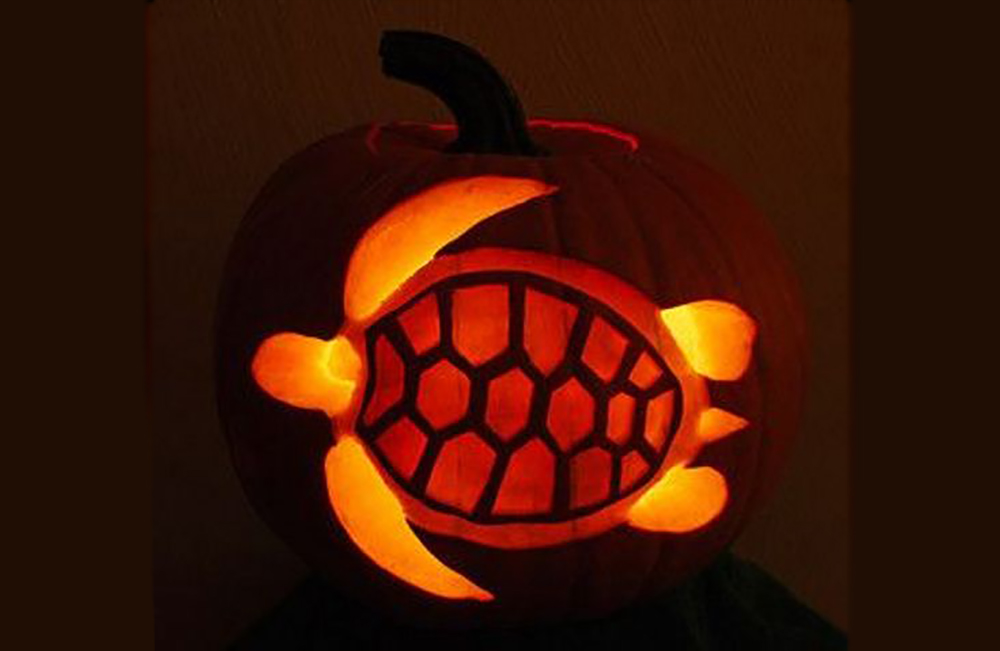 Tropical pumpkin carving