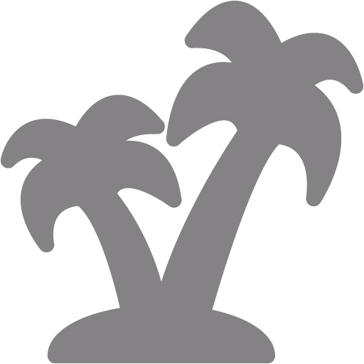 Gray palm tree icon