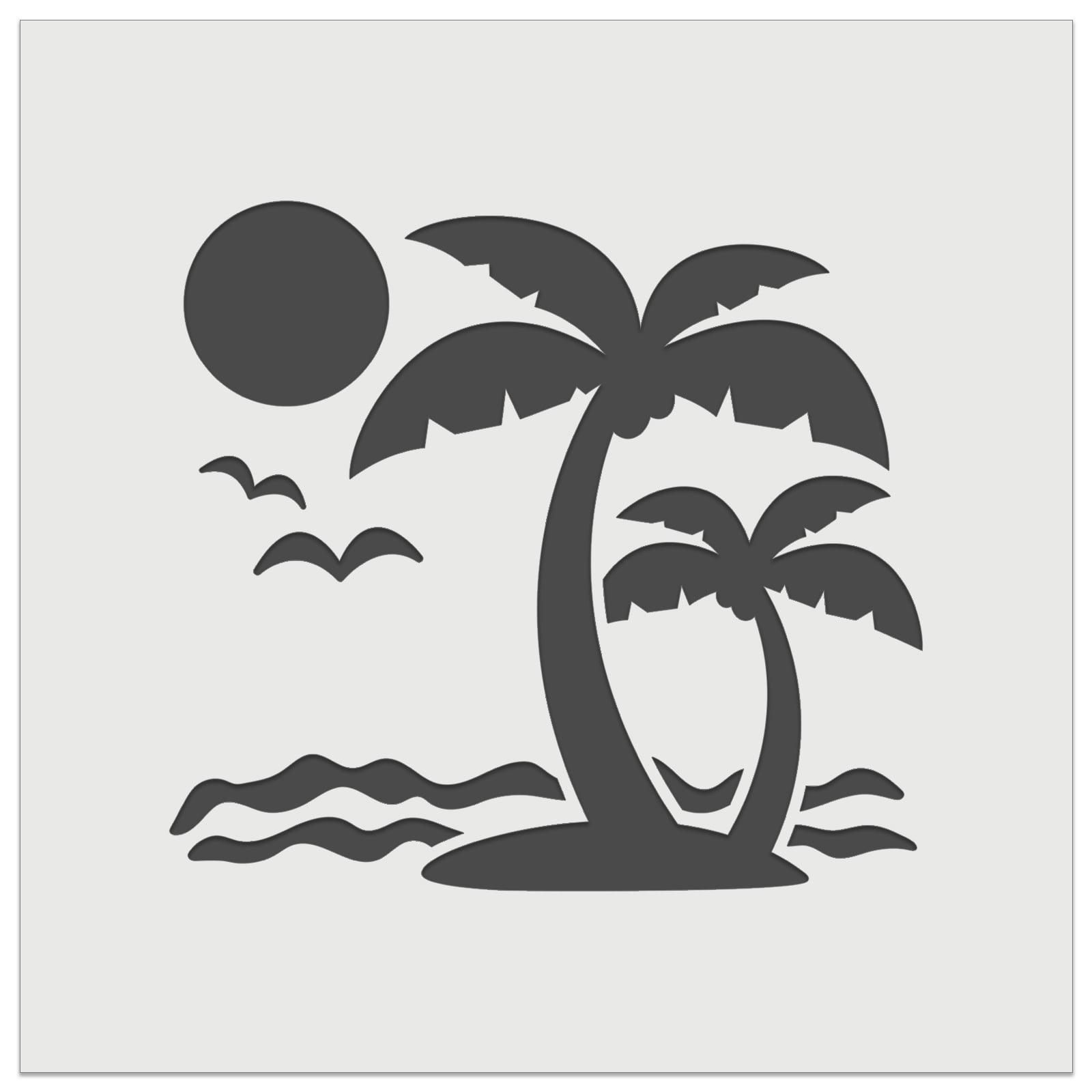 Palm frond stencil