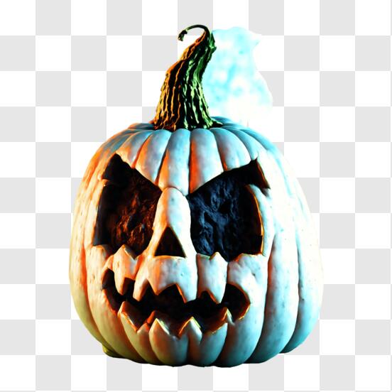 Download halloween pumpkin carving decoration on black background png online