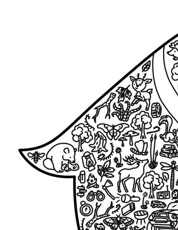 Giant reindeer coloring page printable homemade heather