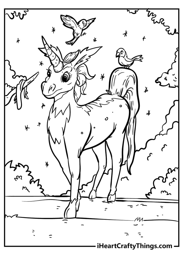 Unicorn coloring pages free printables