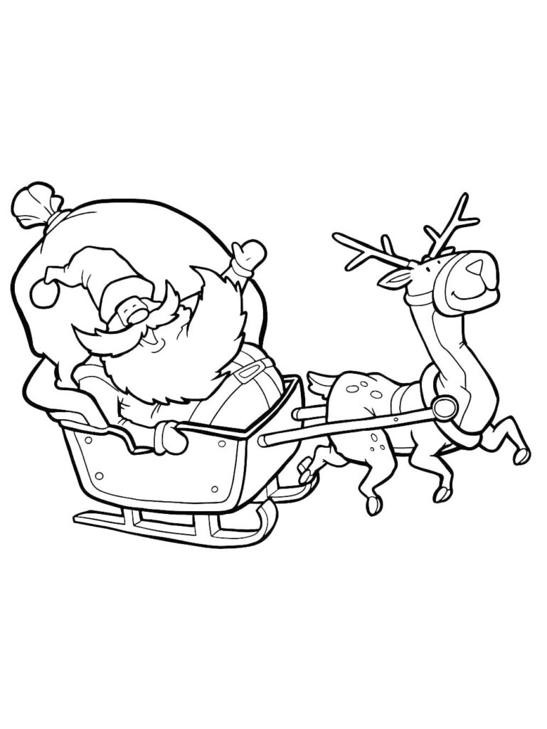 Free printable santa claus coloring pages for kids