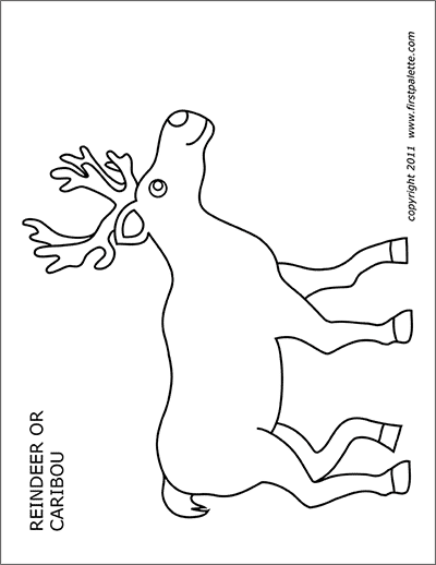 Christmas reindeer free printable templates coloring pages