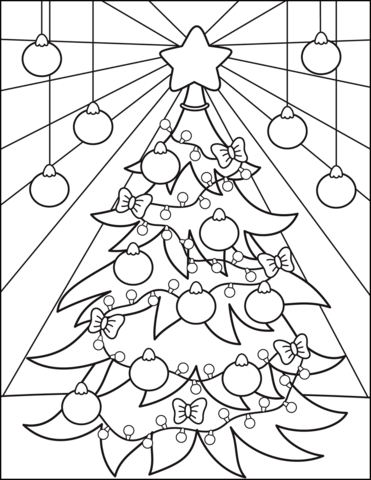 Christmas tree coloring page free printable coloring pages