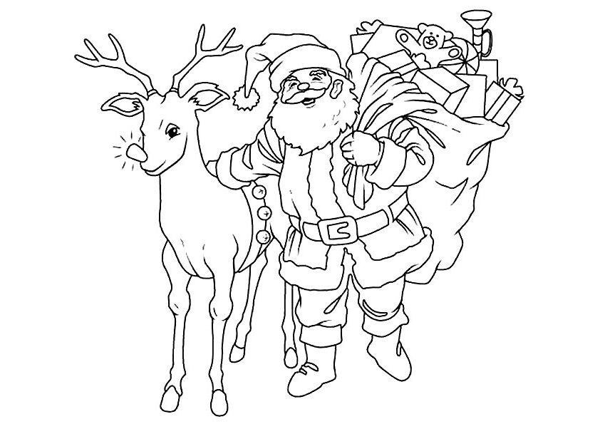 Free printable santa claus coloring pages for kids