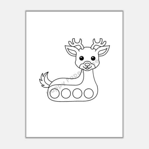 Deer finger puppet printable coloring