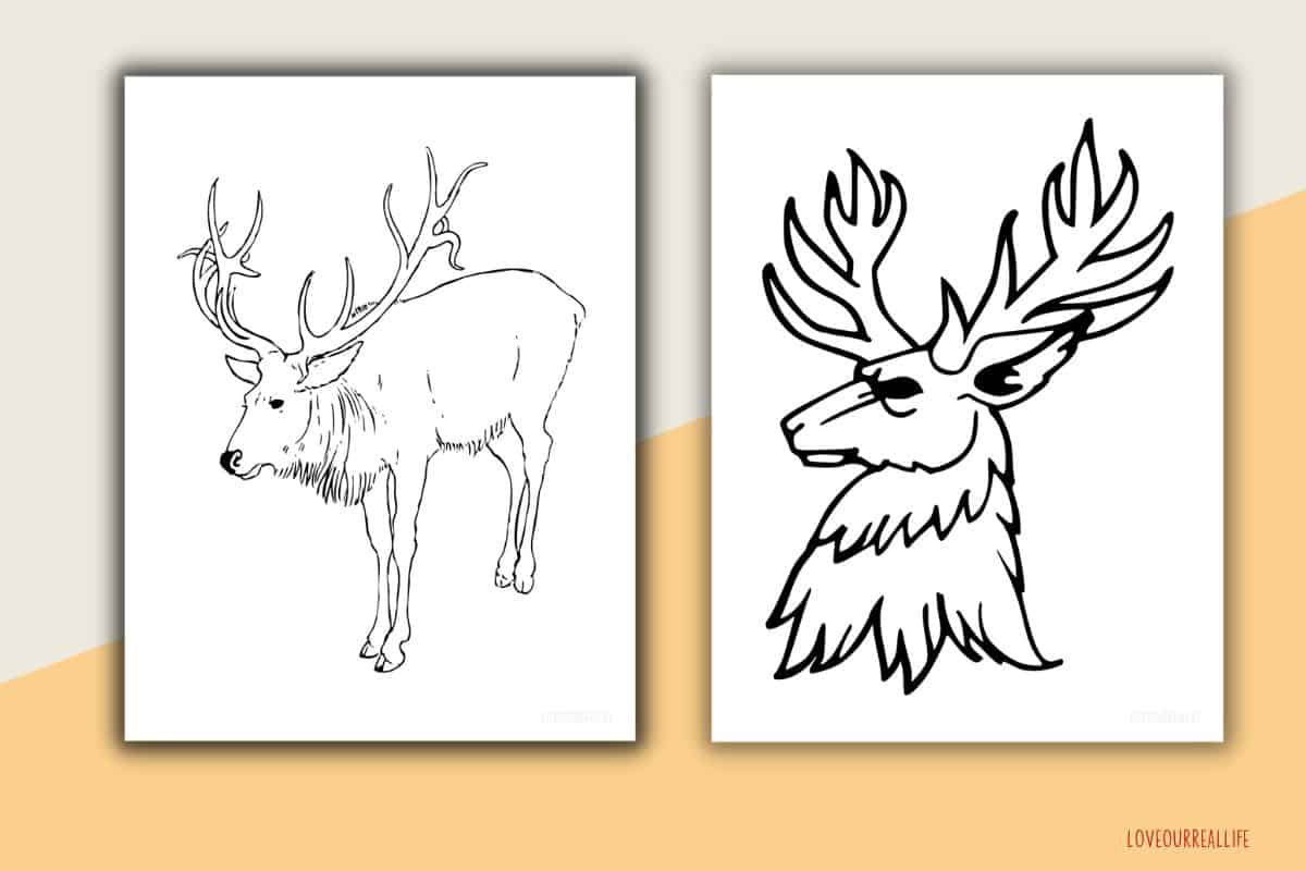 Free printable reindeer template