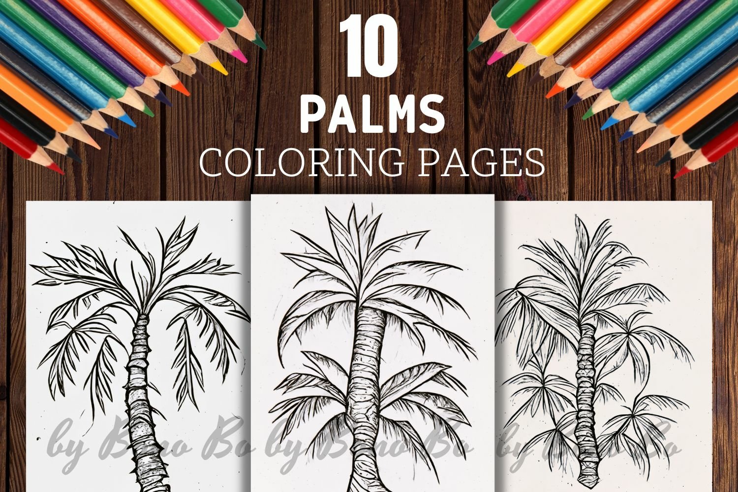 Palms coloring pages
