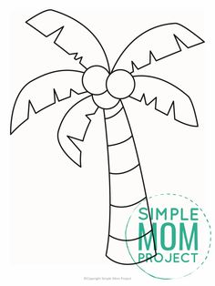 Palm tree template ideas tree templates tree coloring page palm trees