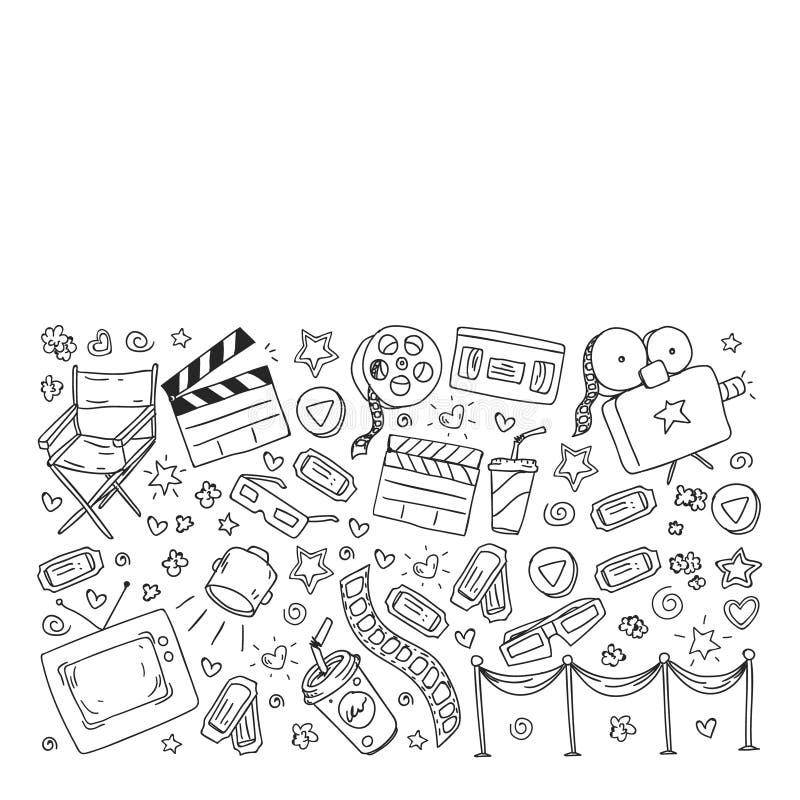 Movie coloring stock illustrations â movie coloring stock illustrations vectors clipart