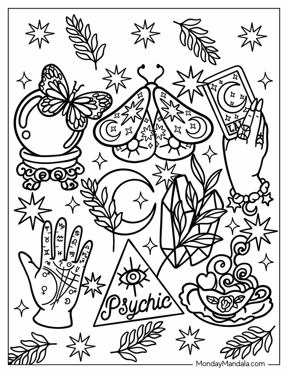 Boho coloring pages free pdf printables