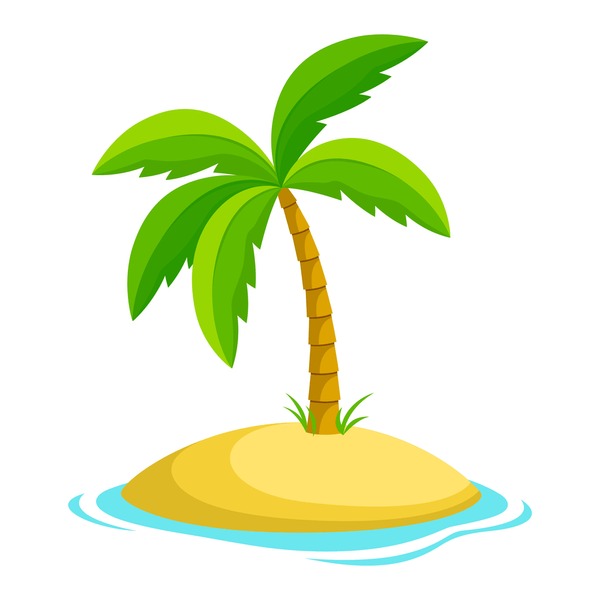 Thousand cartoon palm tree royalty