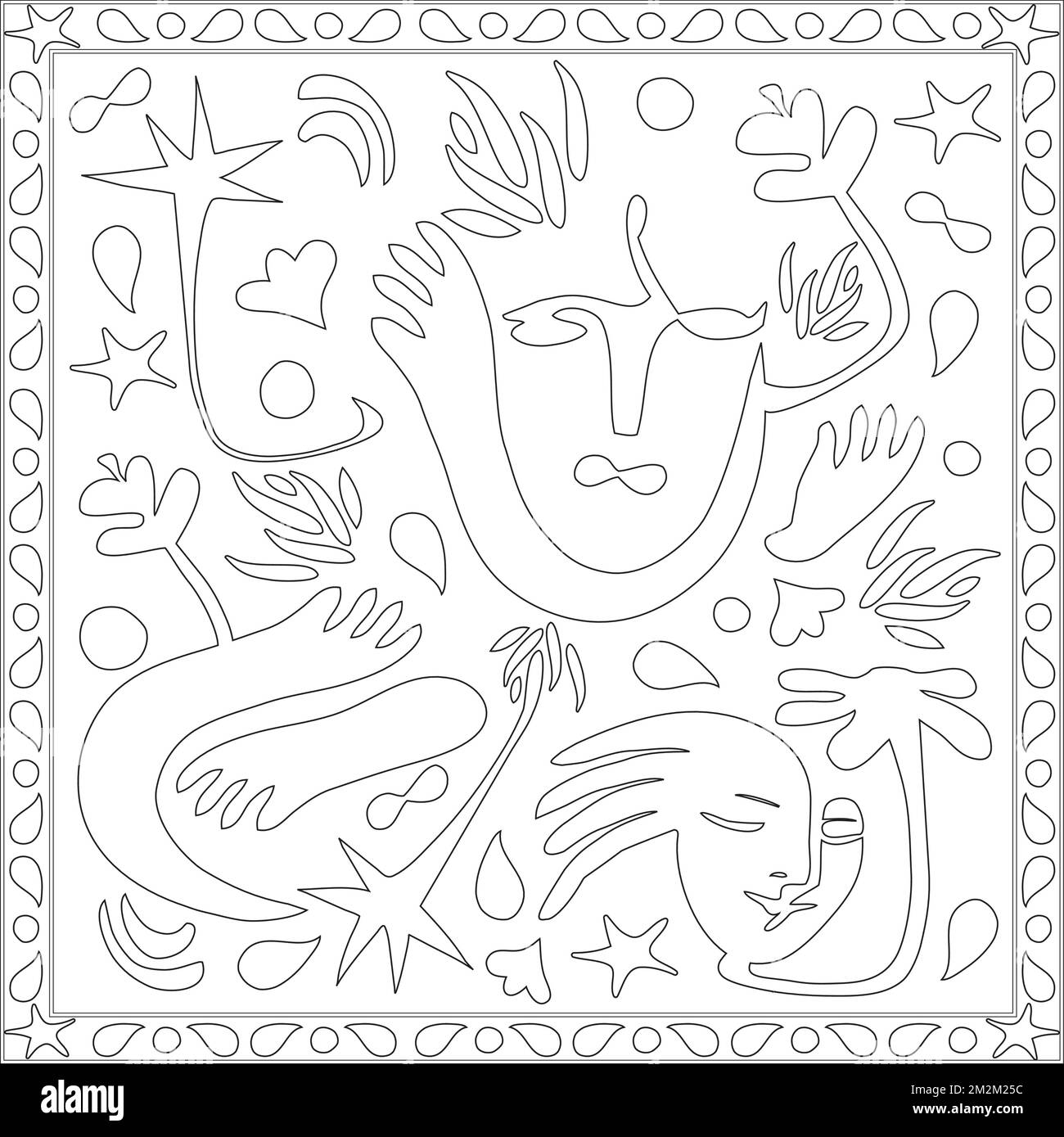 Palm tree line drawing hi