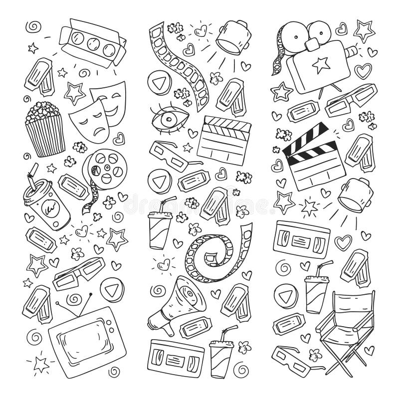 Movie coloring stock illustrations â movie coloring stock illustrations vectors clipart