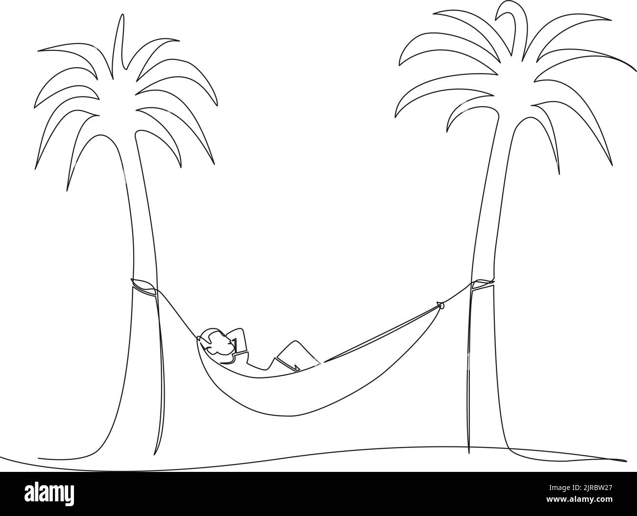 Palm tree line drawing hi