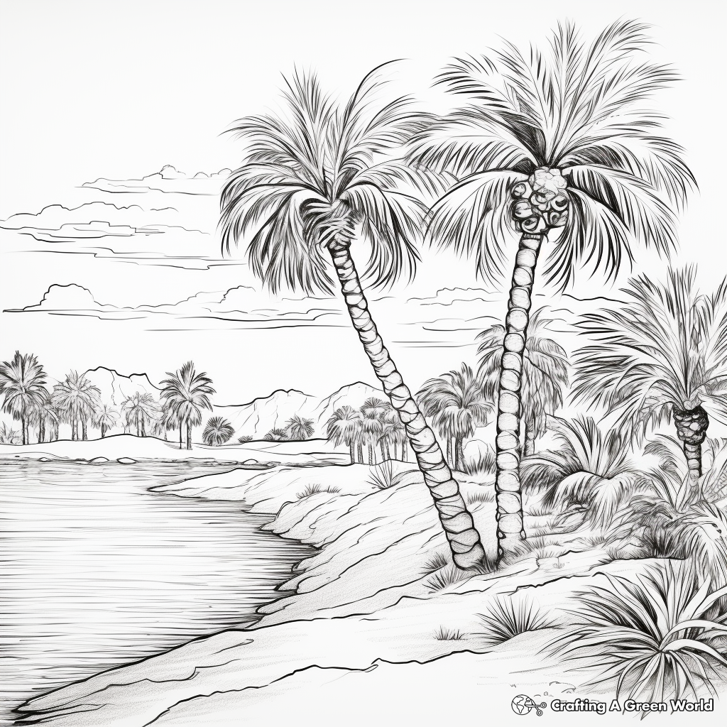 Palm tree coloring pages
