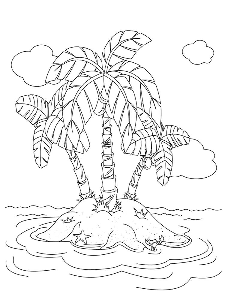 Palm tree coloring pages