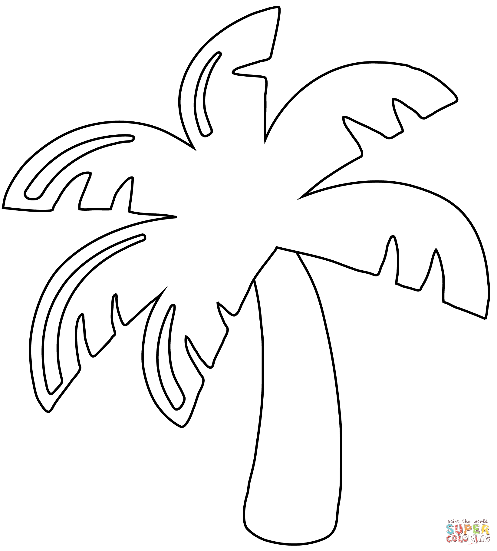 Palm tree emoji coloring page free printable coloring pages