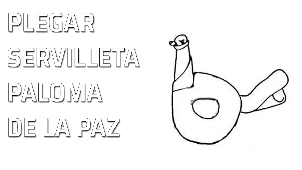 Doblado artãstico servilleta paloma de la paz napkin folding