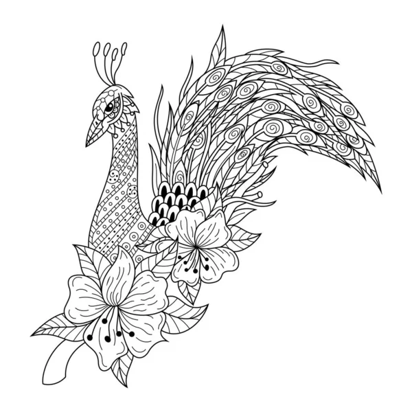 Colas de pavo real imãgenes de stock de arte vectorial