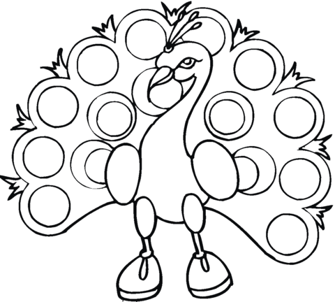 Peacock open tail coloring page free printable coloring pages