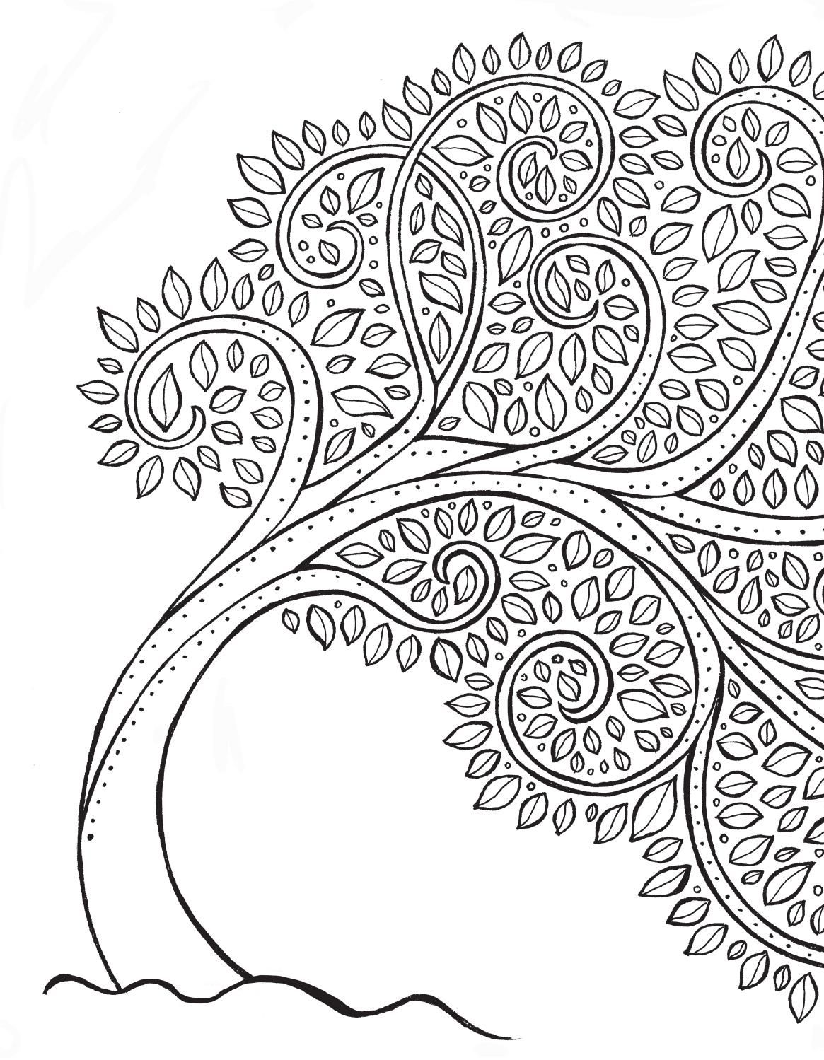 Ext tree coloring page coloring pages adult coloring pages