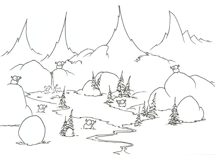 Mountains coloring pages coloring pages winter free coloring pages coloring pages