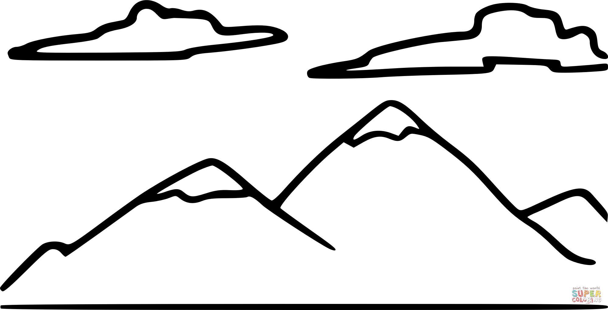 Munte de colorat desene de colorat gratis