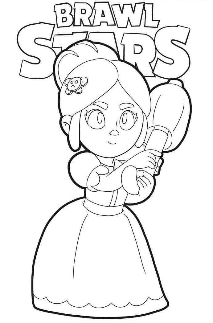 Piper from brawl stars coloring page