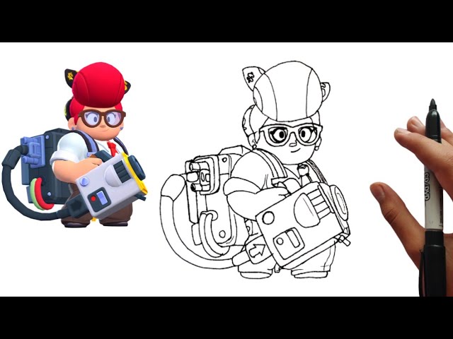 Drawing new brawler skin stonks pam