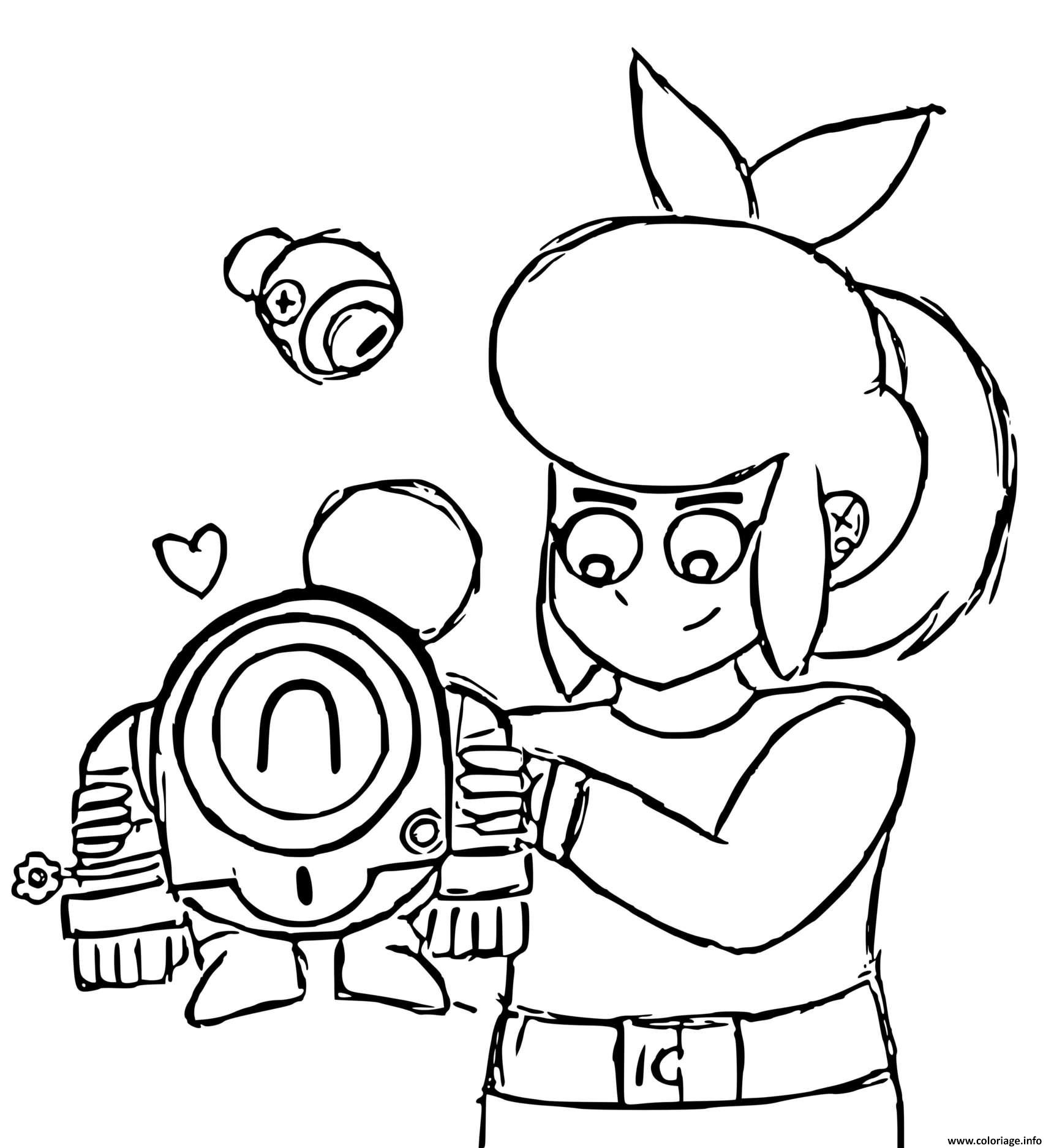 Pam et robot nani dessin brawl stars ã imprimer