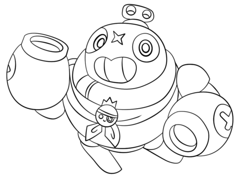 Brawl stars tick coloring page free printable coloring pages