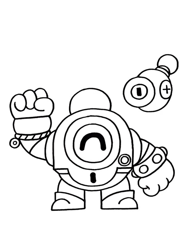 Nani and peep brawl stars coloring page